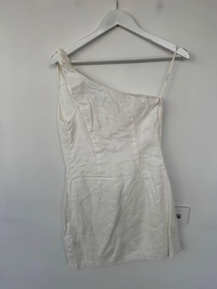 Nude Lucy Linen Mini Dress - size small