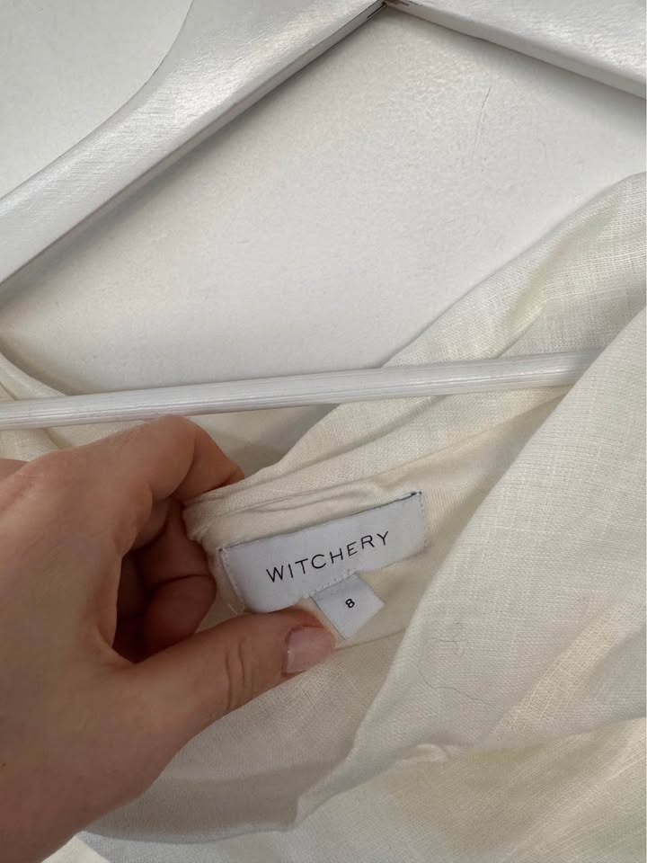 Witchery Linen Mini Dress - size 8