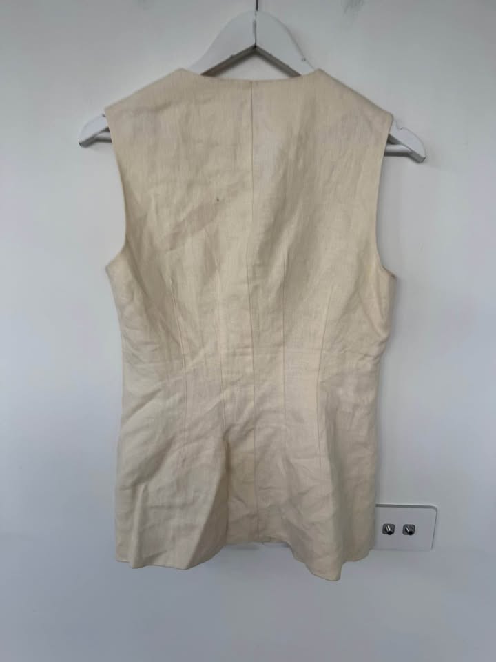 Friends with Frank Linen Vest - size small