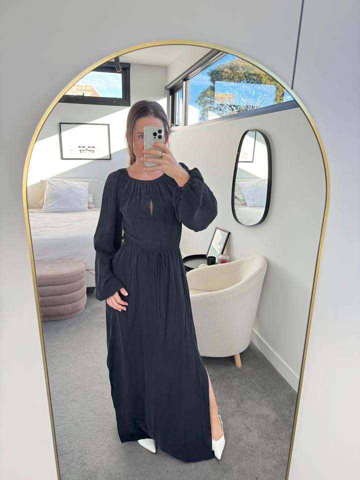Joslin Silk Maxi Dress - size 8