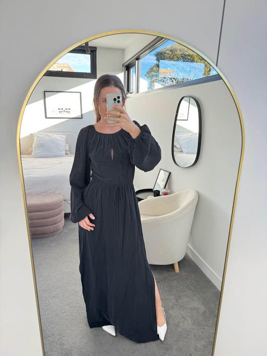 Joslin Silk Maxi Dress - size 8