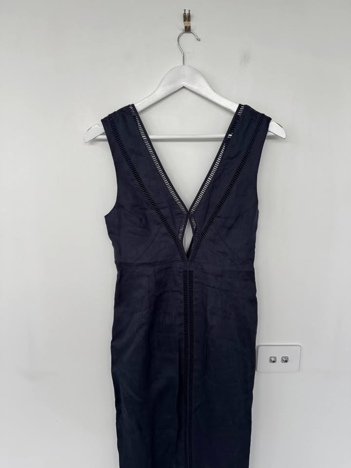 Joslin Linen Maxi Dress - size 8