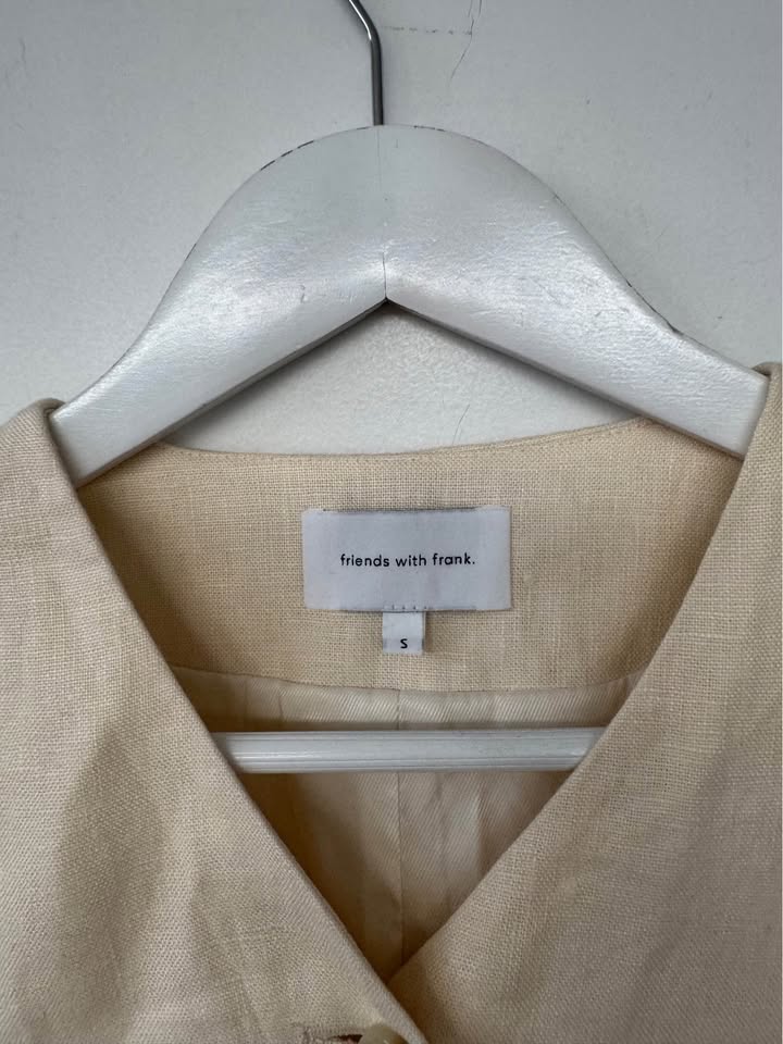 Friends with Frank Linen Vest - size small