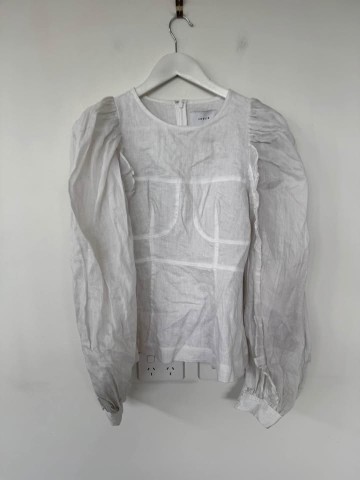 Joslin Linen Blouse - size 8 BNWT