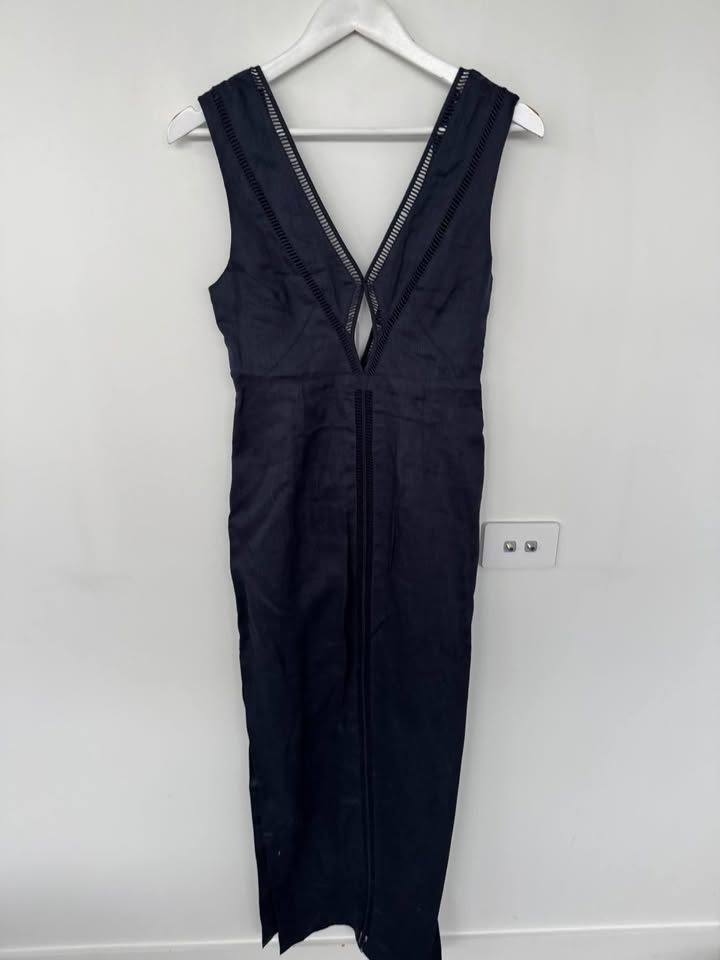 Joslin Linen Maxi Dress - size 8