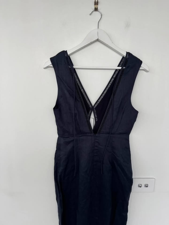 Joslin Linen Maxi Dress - size 8