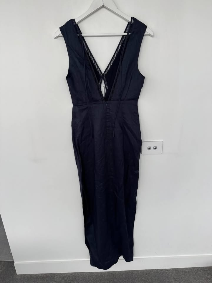 Joslin Linen Maxi Dress - size 8