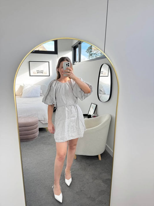 Joslin Linen Mini Dress - size 8