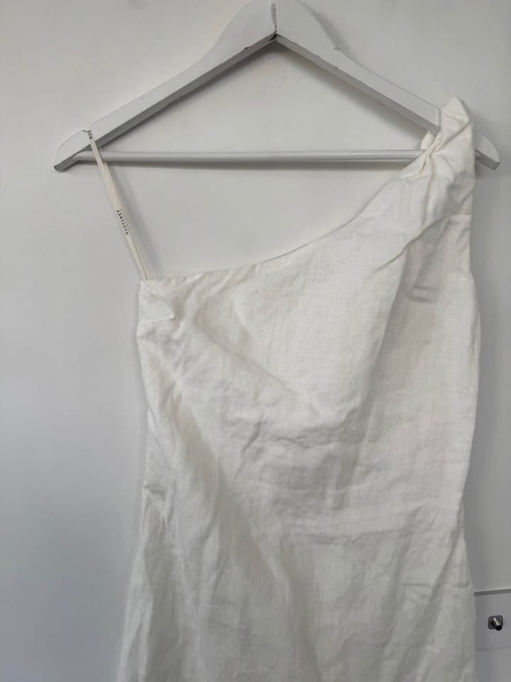 Nude Lucy Linen Mini Dress - size small