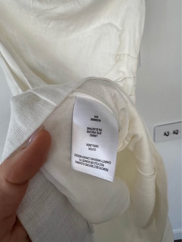 Witchery Linen Mini Dress - size 8