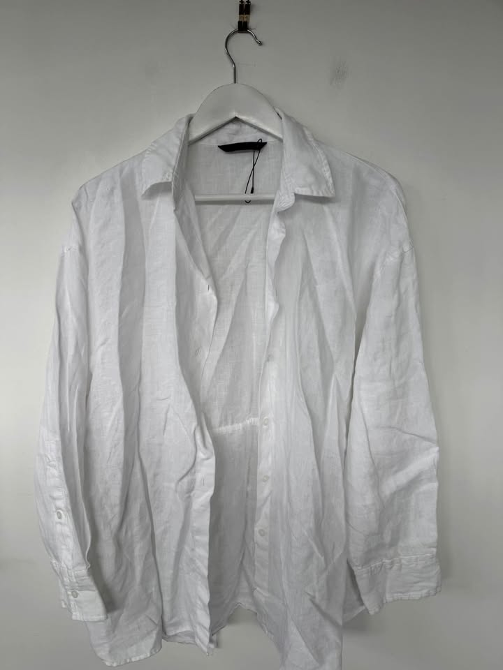 Zara Linen Blend Shirt - size large