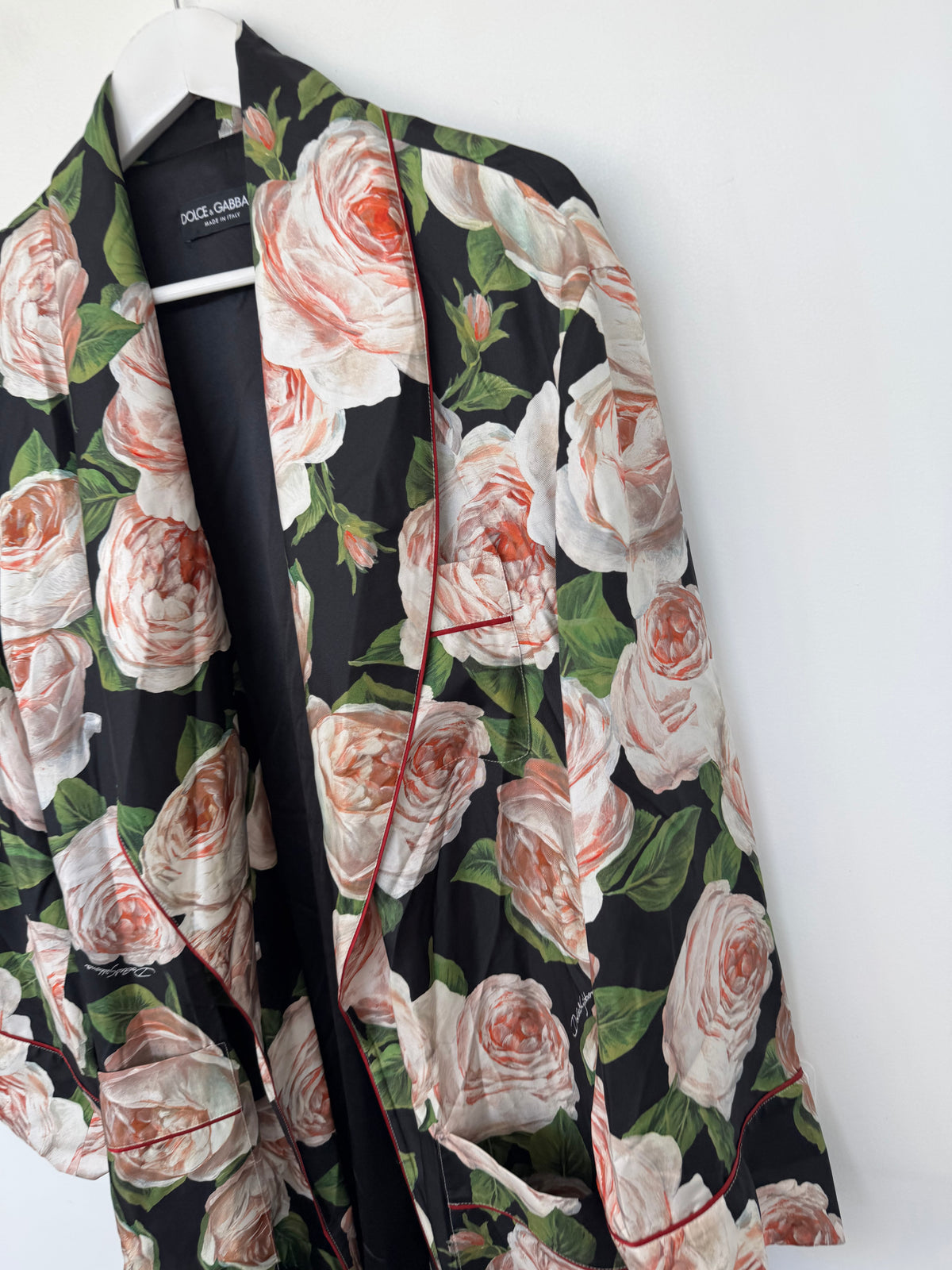 Dolce & Gabbana Rose Print Robe - Size 44 (14-16)