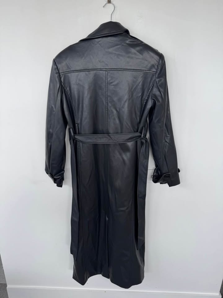 Bianca & Bridgett Faux Fur Trench - size 8