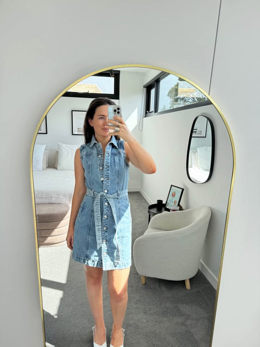Sportsgirl Denim Dress - size 8