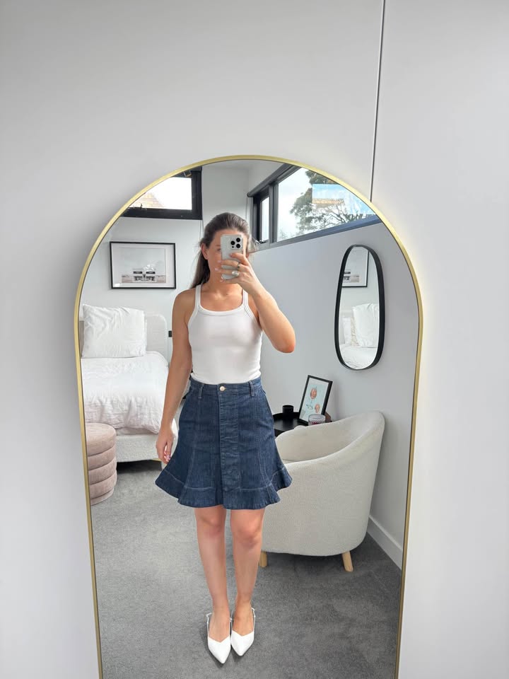 Scanlan Theodore Denim Skirt - size 8