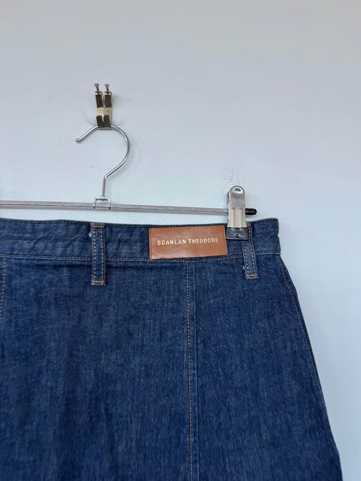 Scanlan Theodore Denim Skirt - size 8