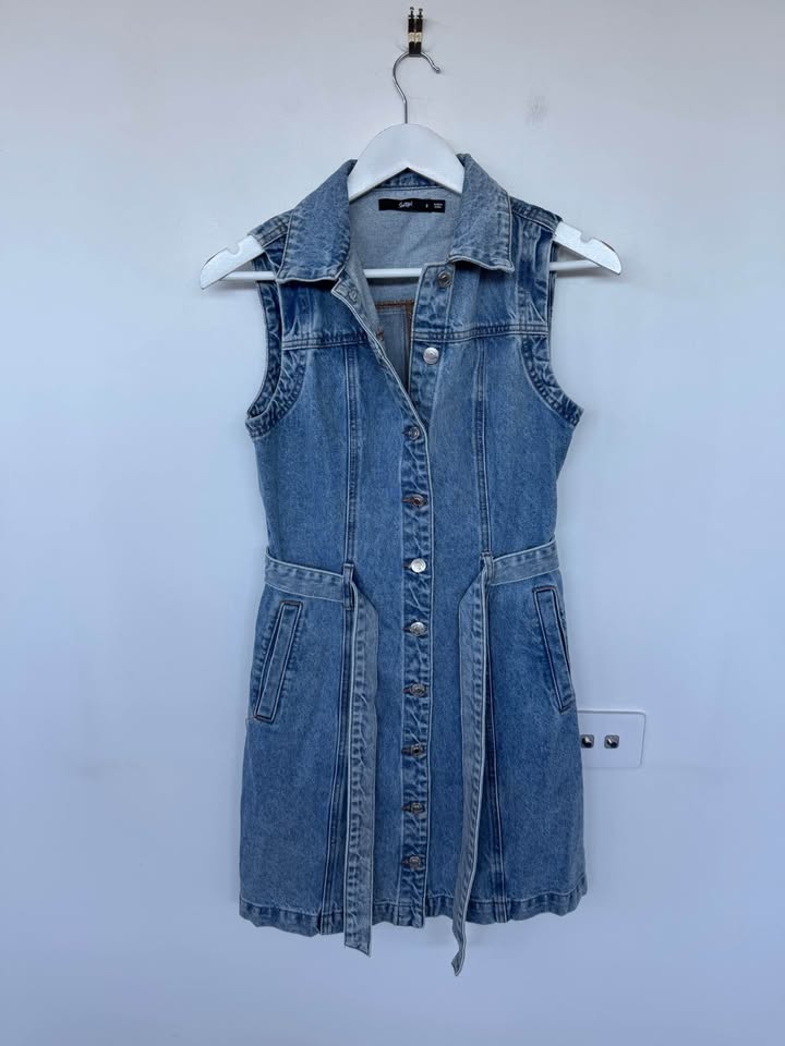 Sportsgirl Denim Dress - size 8