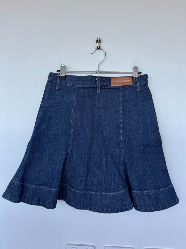 Scanlan Theodore Denim Skirt - size 8