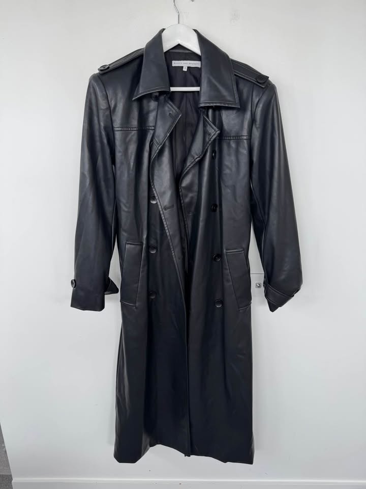 Bianca & Bridgett Faux Fur Trench - size 8