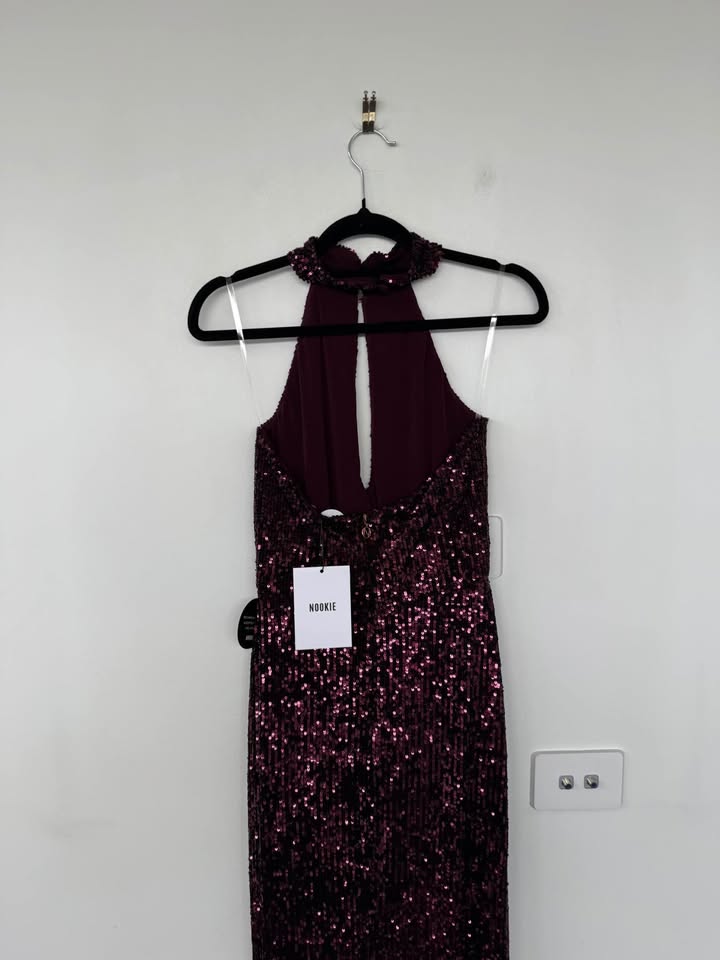 Nookie Sequin Maxi Dress - size medium BNWT