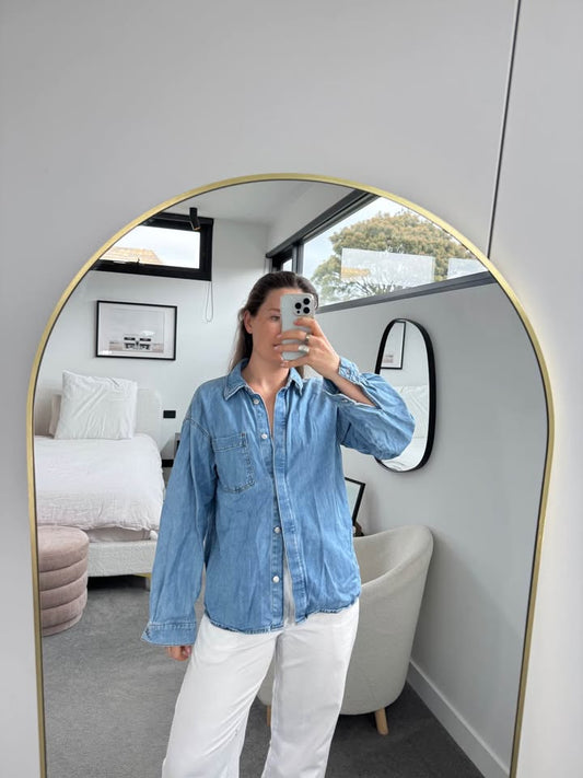 NA-KD Denim Shirt - size 34 (6)