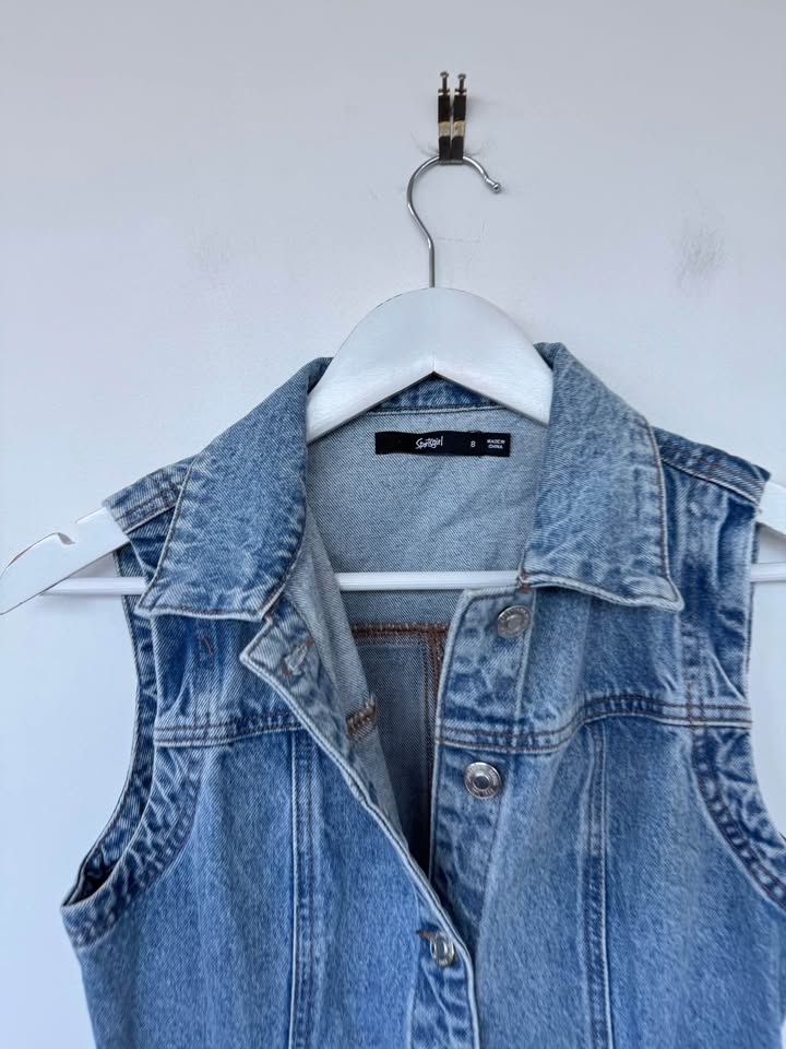 Sportsgirl Denim Dress - size 8