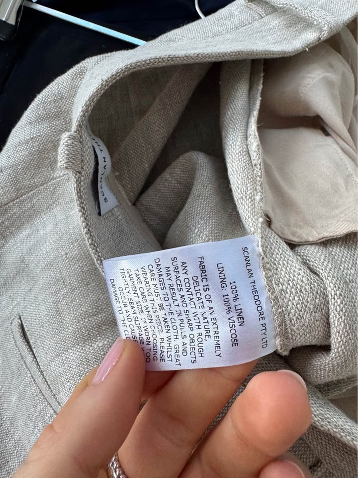 Scanlan Theodore Linen Pants - size 12
