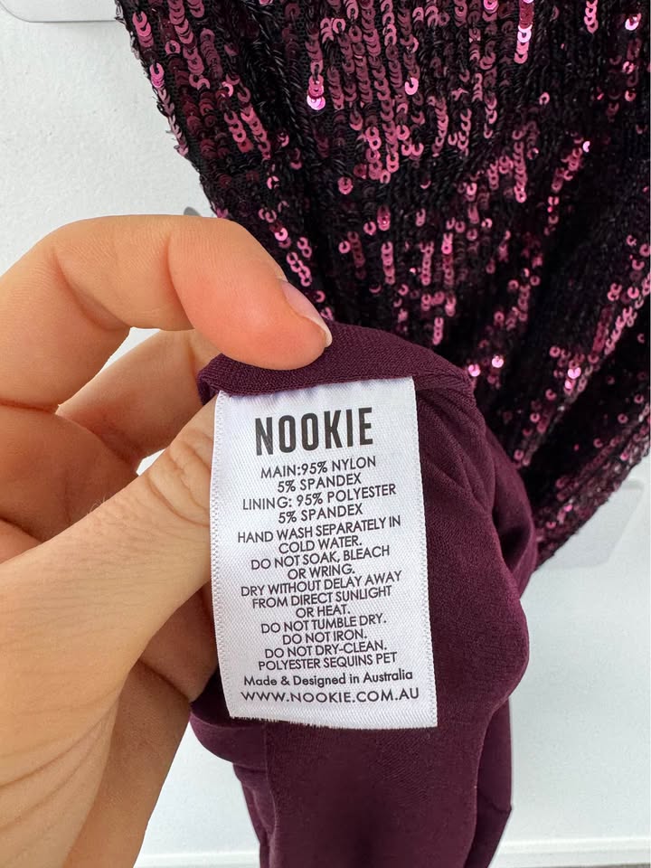 Nookie Sequin Maxi Dress - size medium BNWT