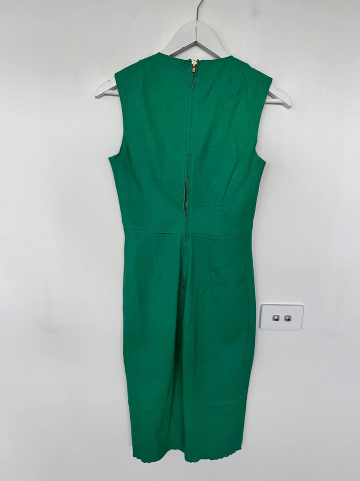 Scanlan Theodore Green Leather Dress - size 8