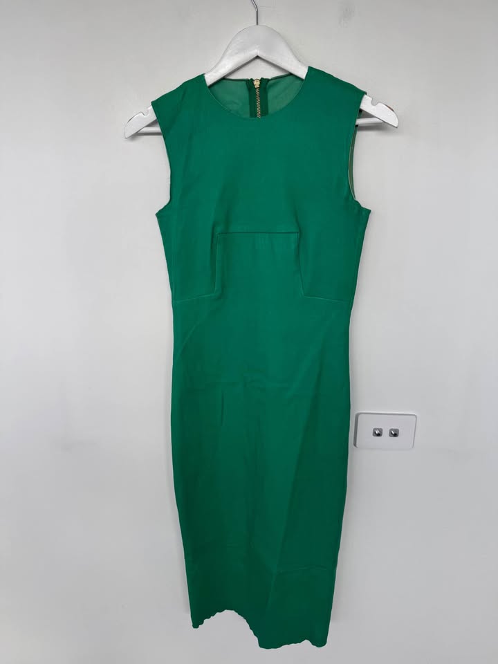 Scanlan Theodore Green Leather Dress - size 8