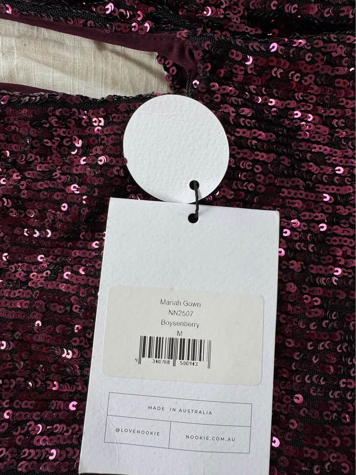Nookie Sequin Maxi Dress - size medium BNWT