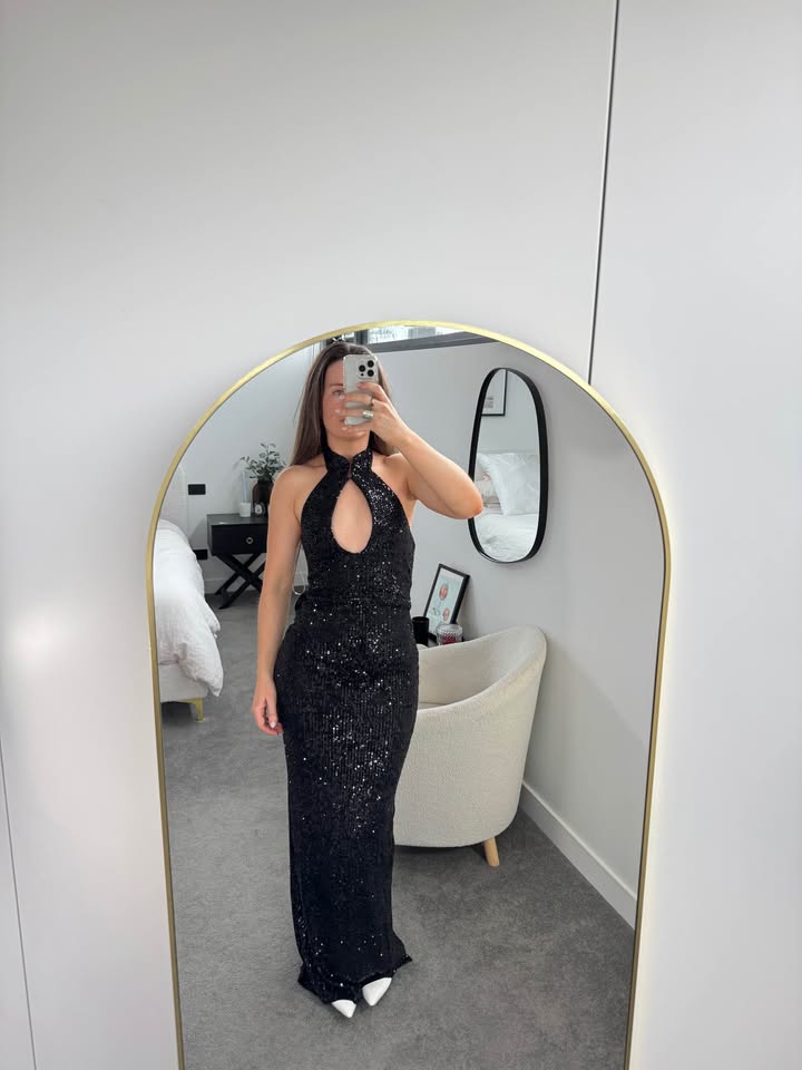 Nookie Sequin Maxi Dress - size small