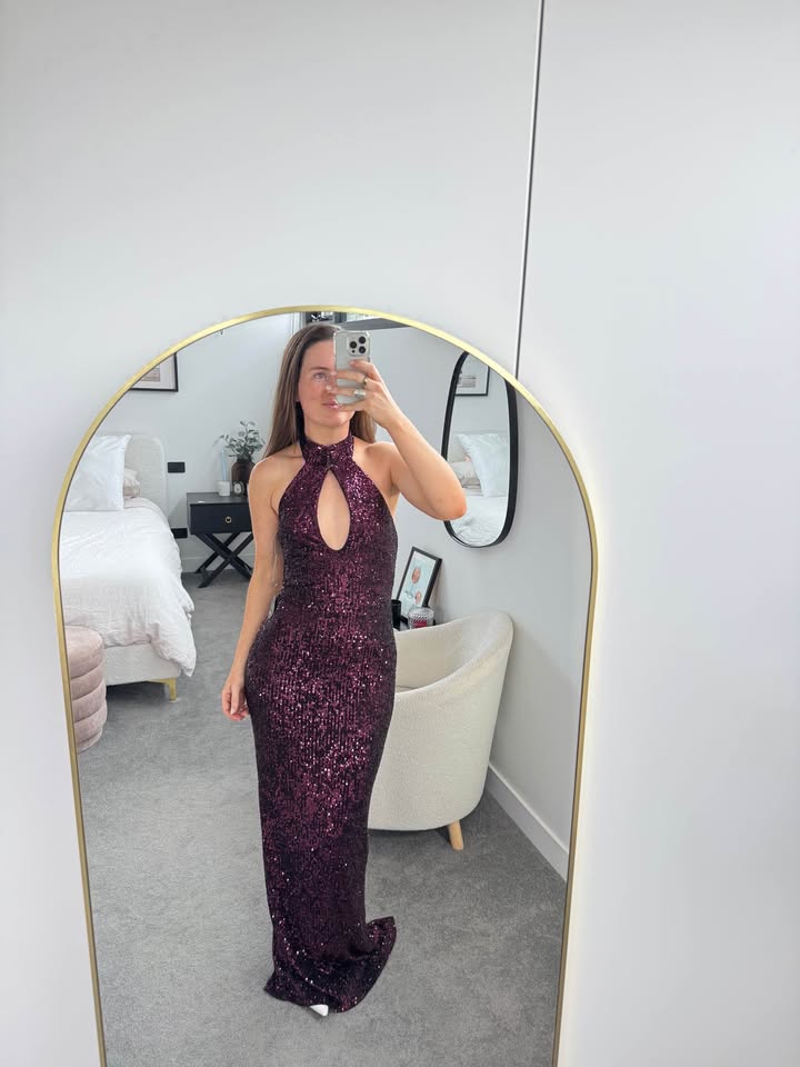 Nookie Sequin Maxi Dress - size medium BNWT