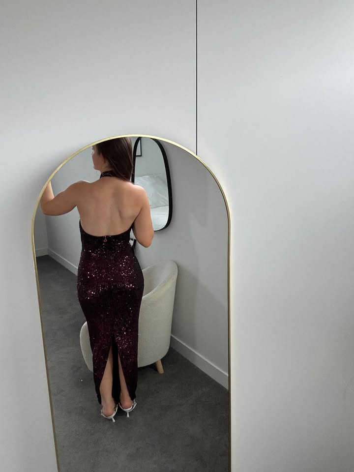 Nookie Sequin Maxi Dress - size medium BNWT