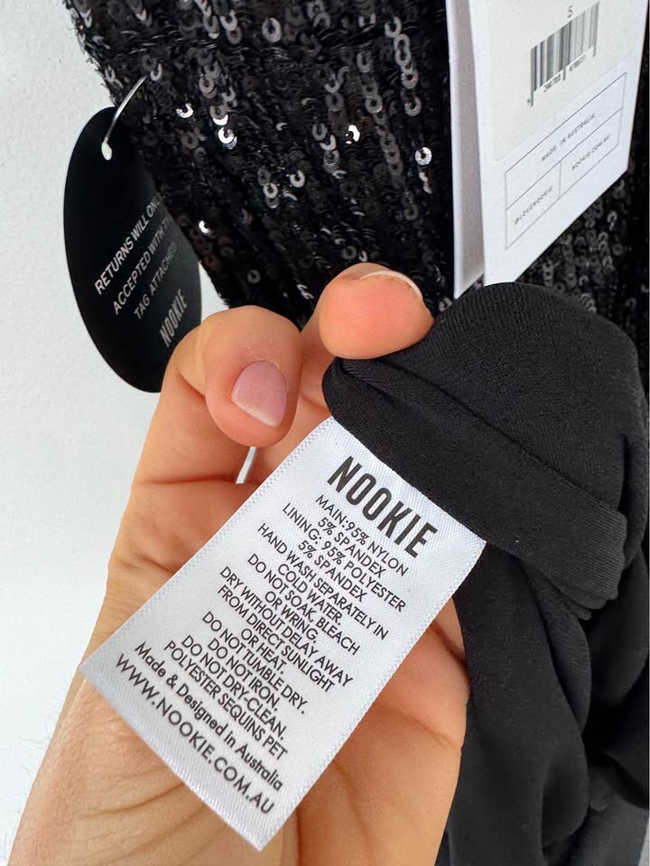 Nookie Sequin Maxi Dress - size small