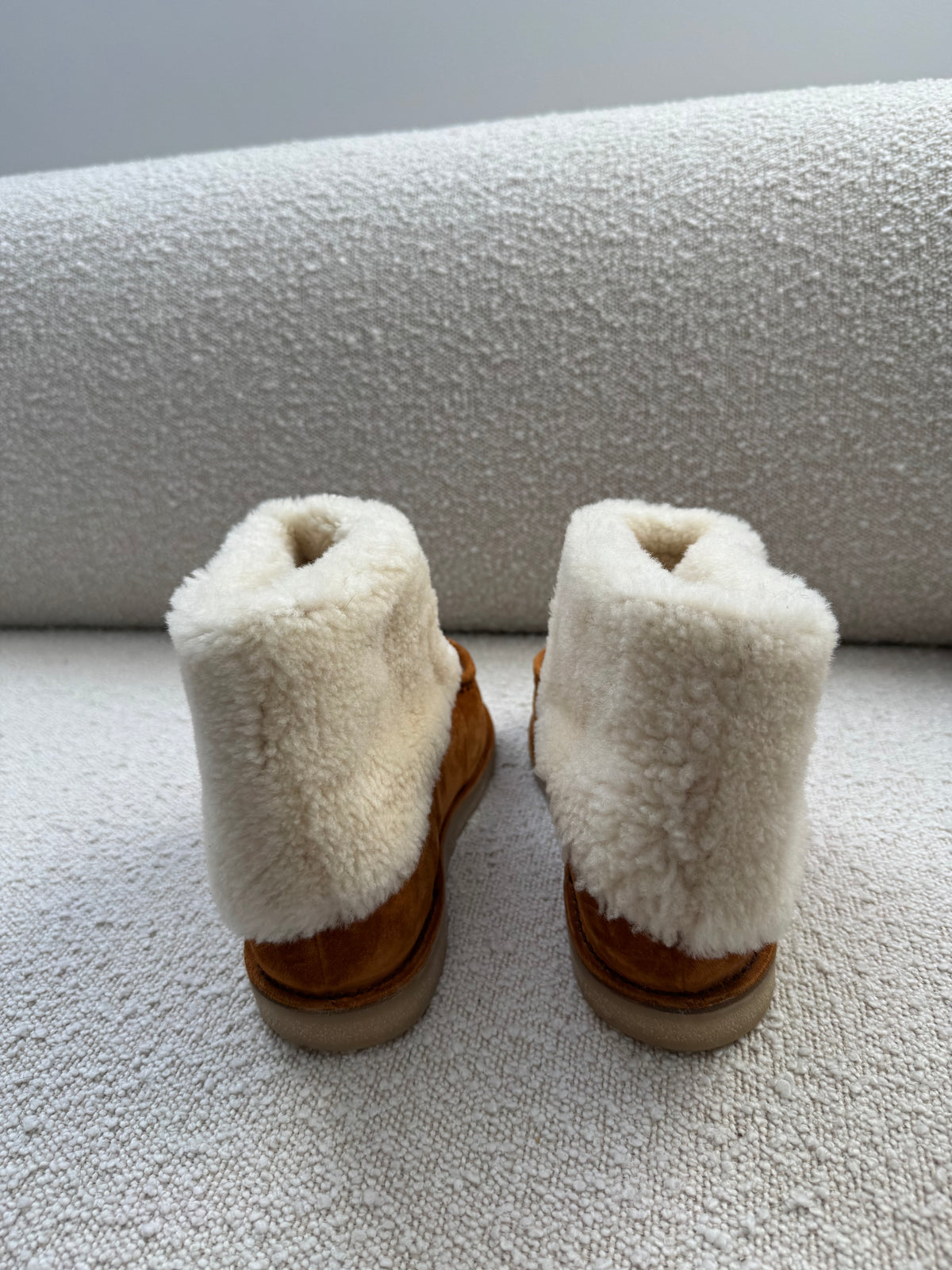 Chloé Jesse shearling-lined suede ankle boots - size 41