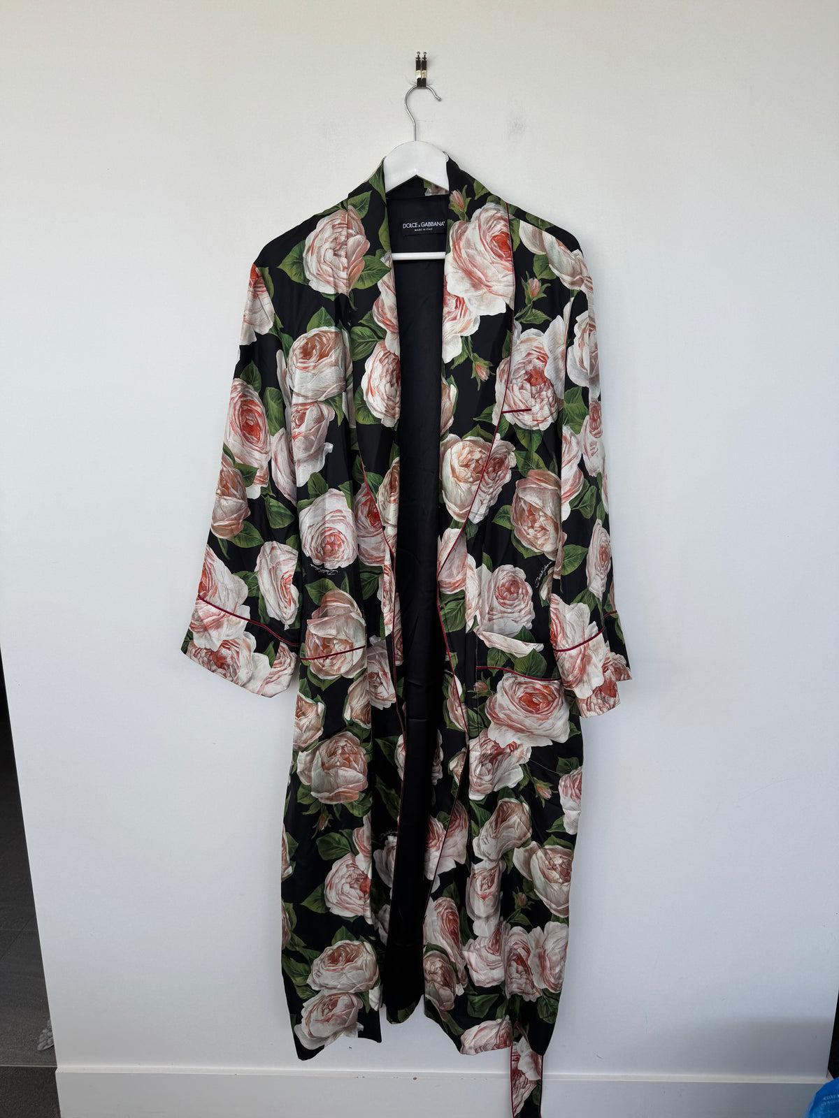Dolce & Gabbana Rose Print Robe - Size 44 (14-16)