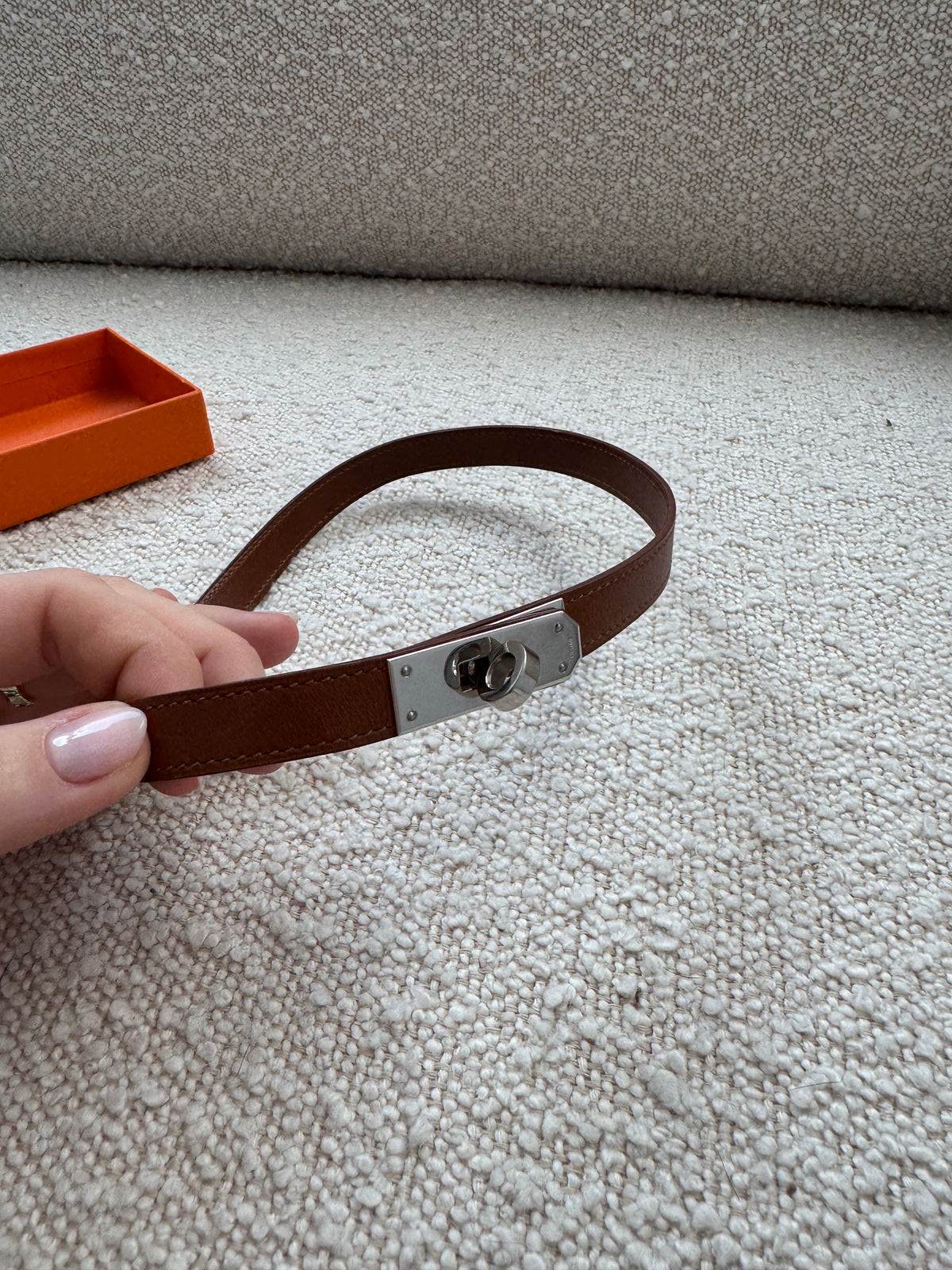 Hermes Leather Kelly Choker