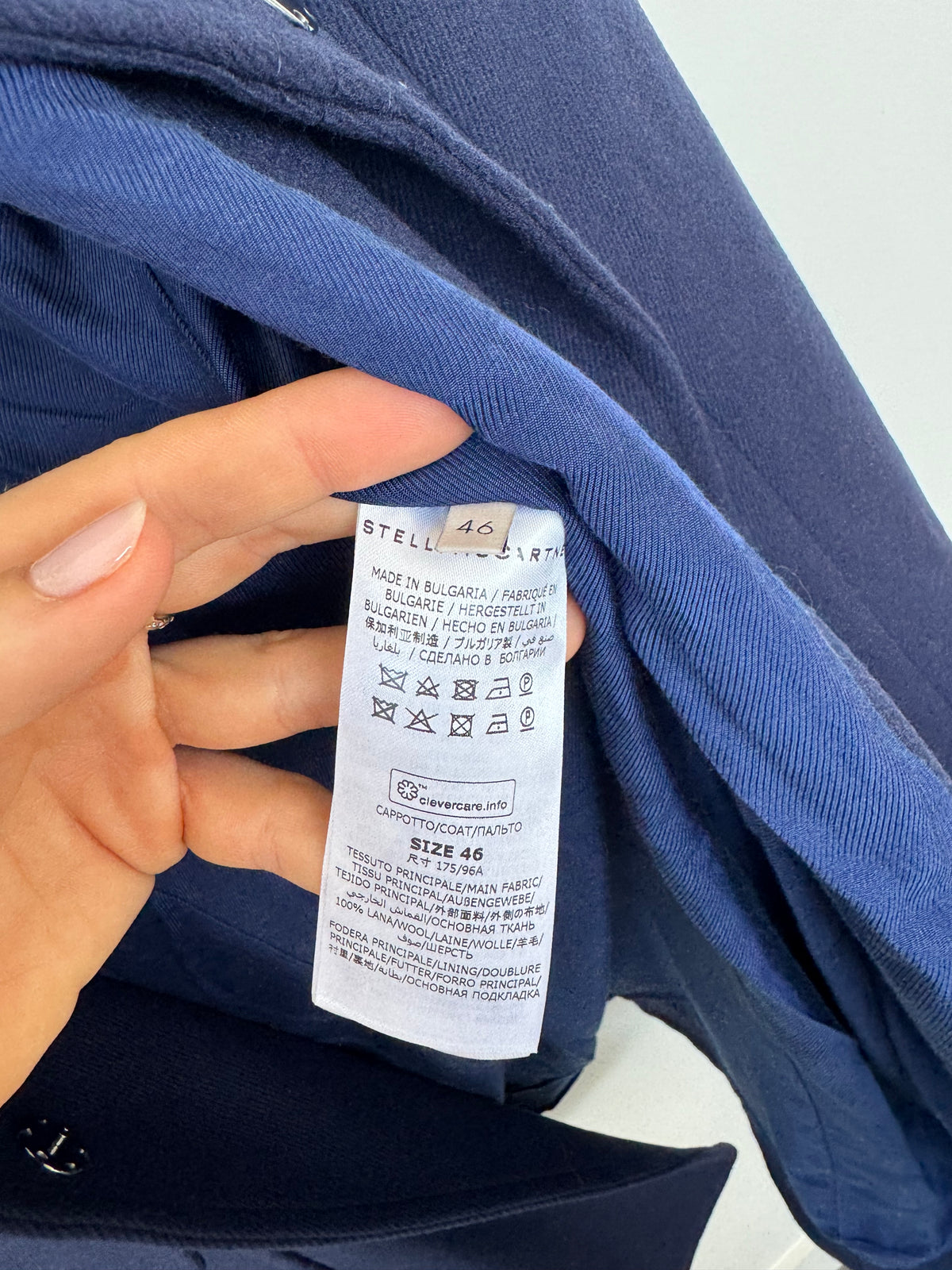 Stella McCartney Navy Coat - Size 46 (14-16)