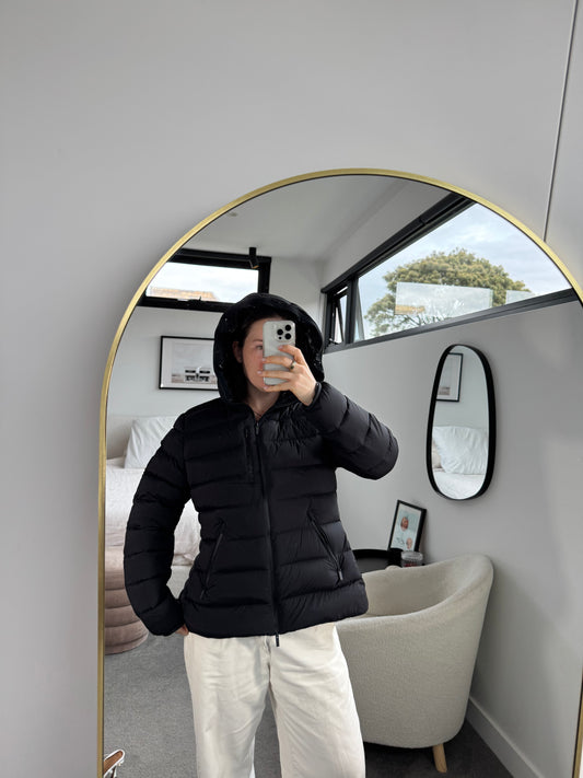 Moncler Black Puffer Jacket - Size TG 5 (14-16)