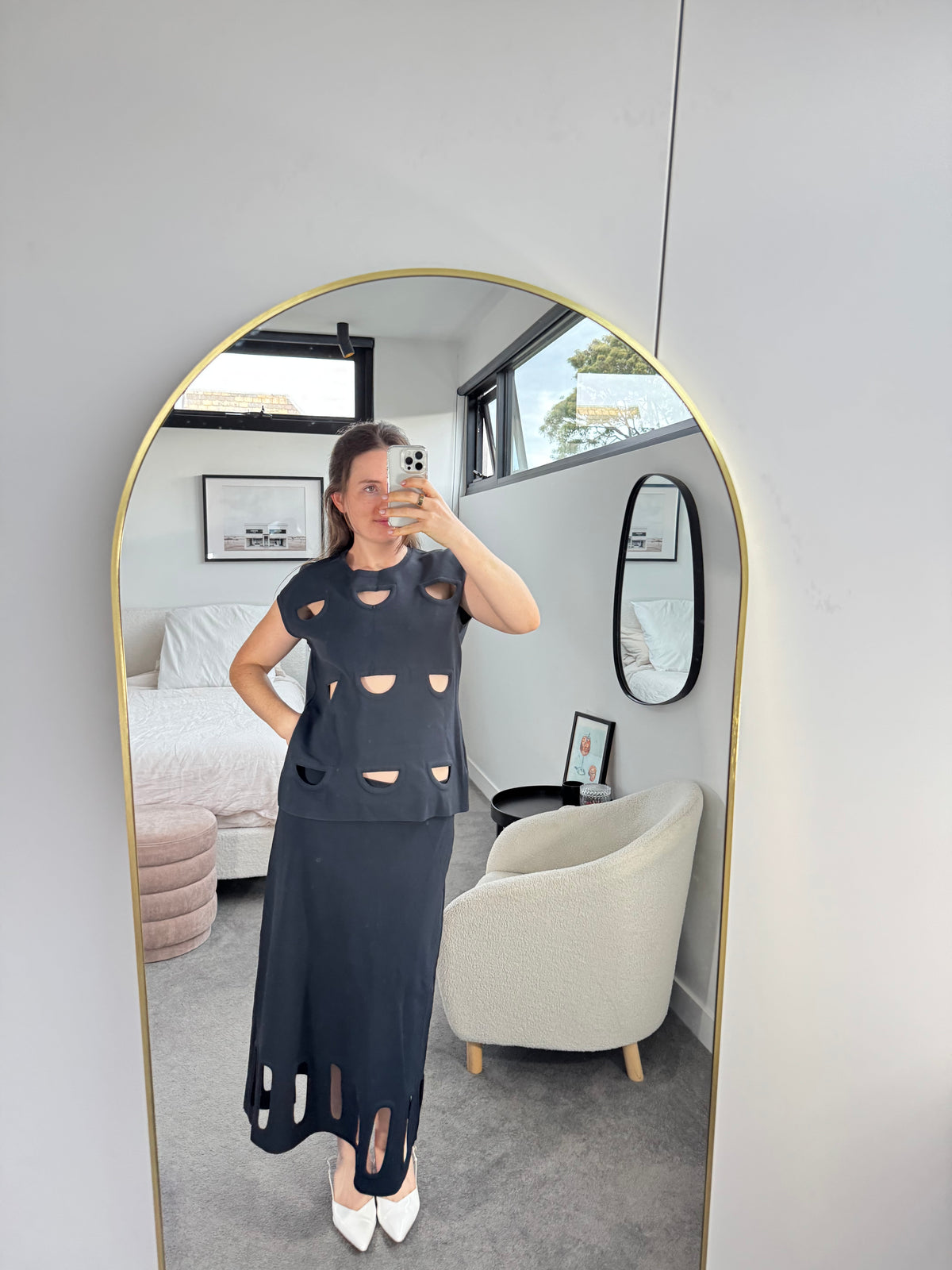 Stella McCartney Navy Cut-Out Knit Set - Size 44 (14-16)