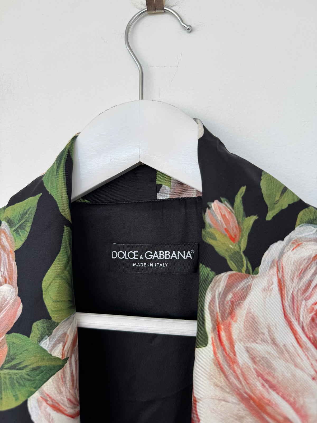 Dolce & Gabbana Rose Print Robe - Size 44 (14-16)