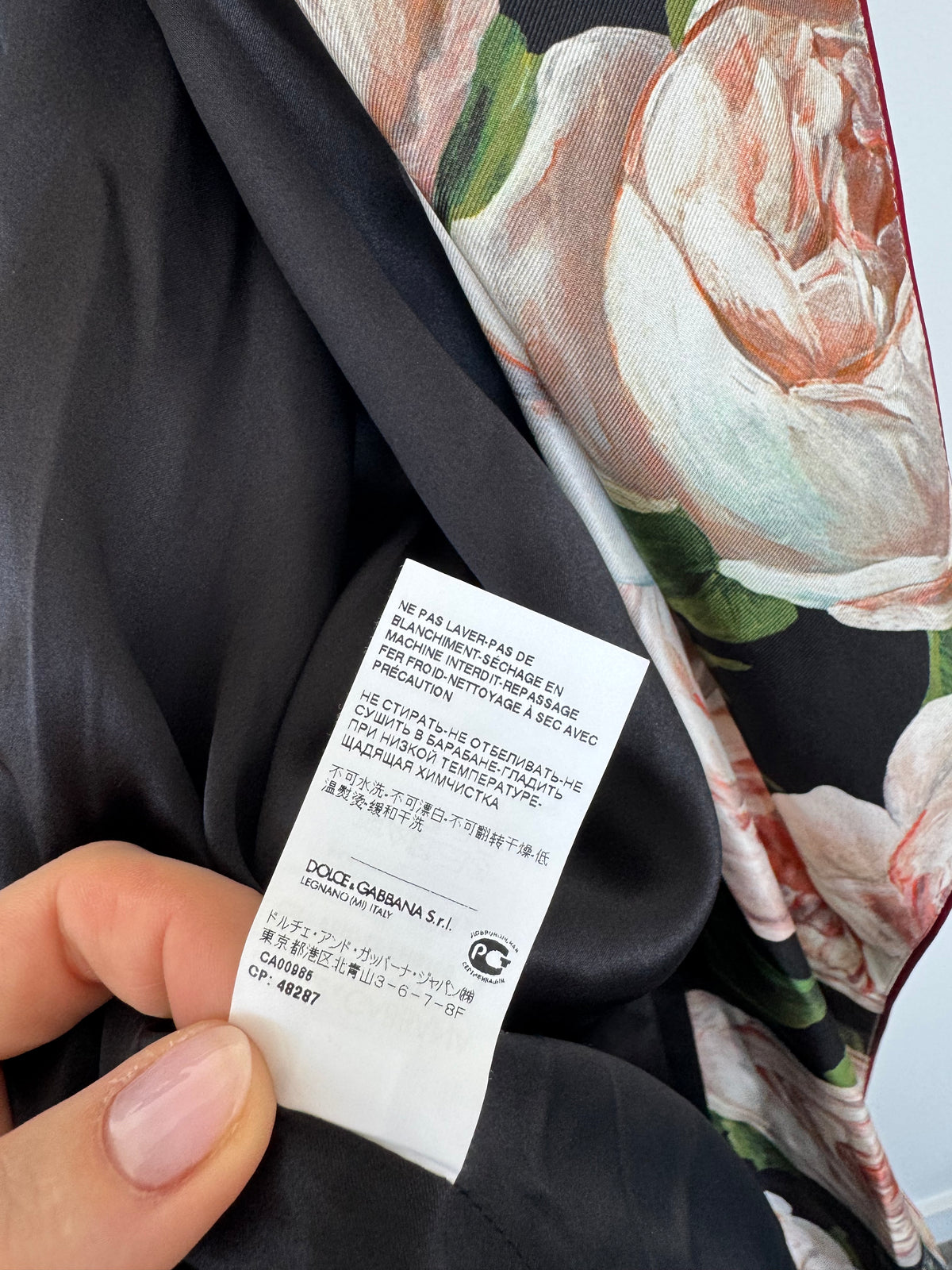 Dolce & Gabbana Rose Print Robe - Size 44 (14-16)