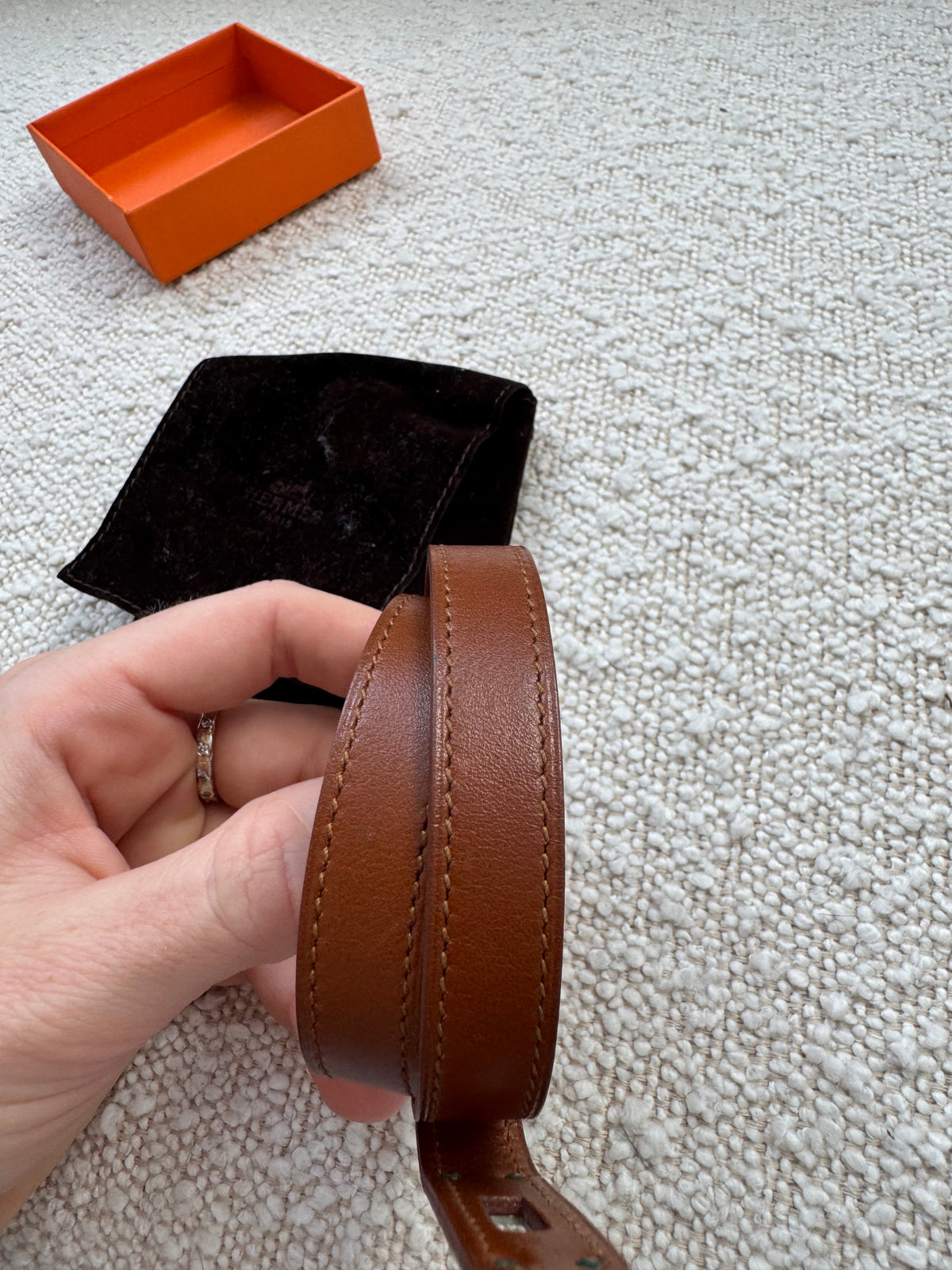 Hermes Leather Kelly Choker