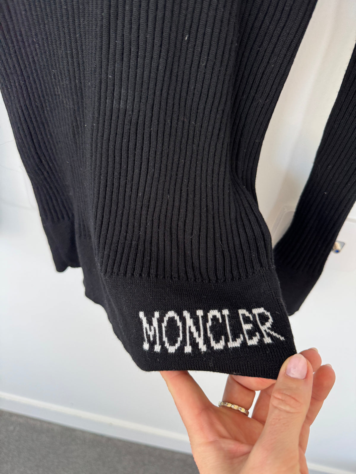 Moncler Black Turtleneck Knit - Size XL