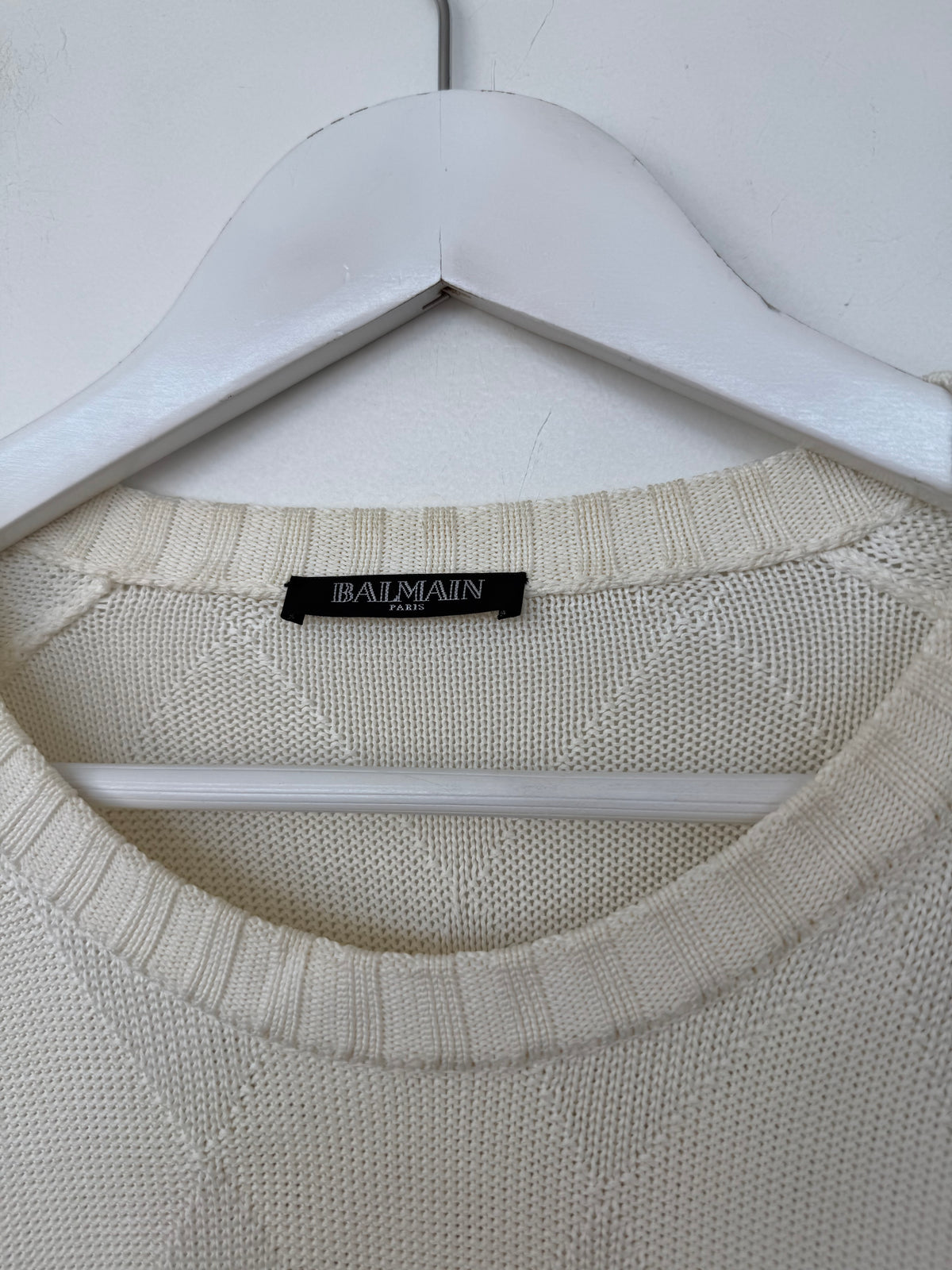Balmain Cream Knit Jumper - Size 42 (12-14)