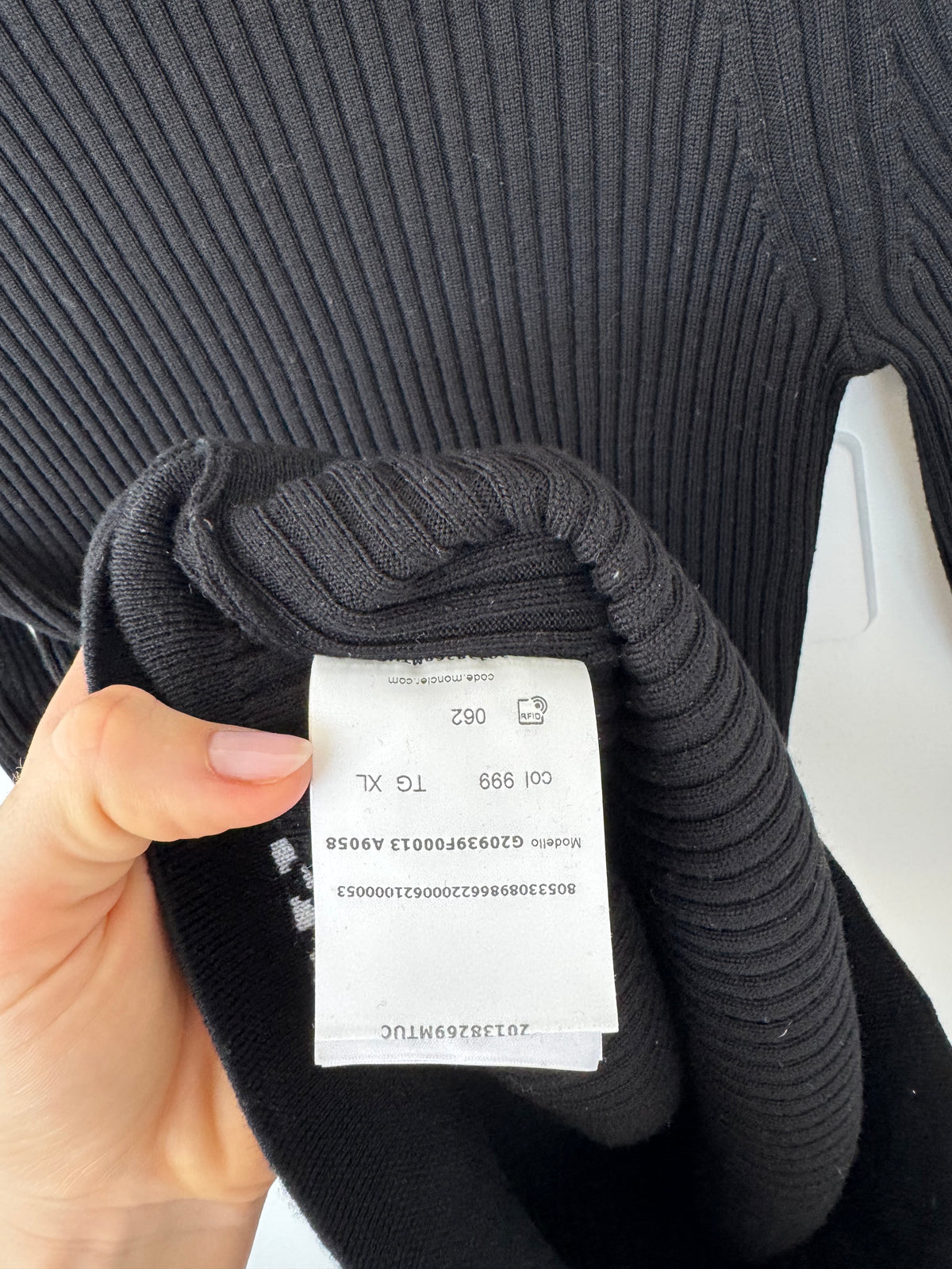 Moncler Black Turtleneck Knit - Size XL