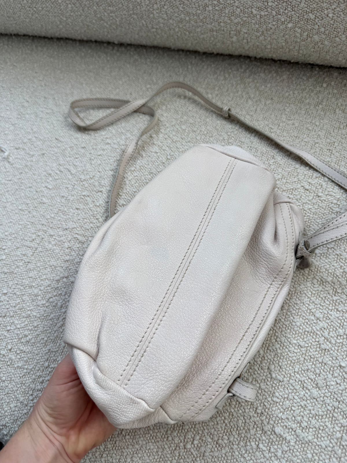 Givenchy Pandora Cream
Textured Leather Shoulder Bag