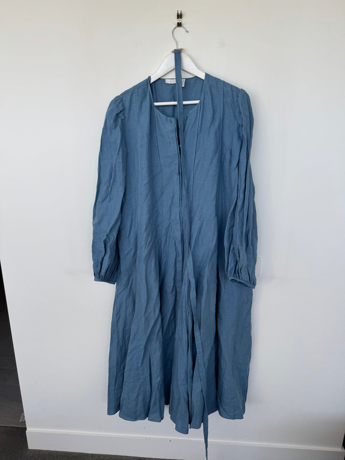 Chloe Linen Maxi Dress - Size 46 (14-16)