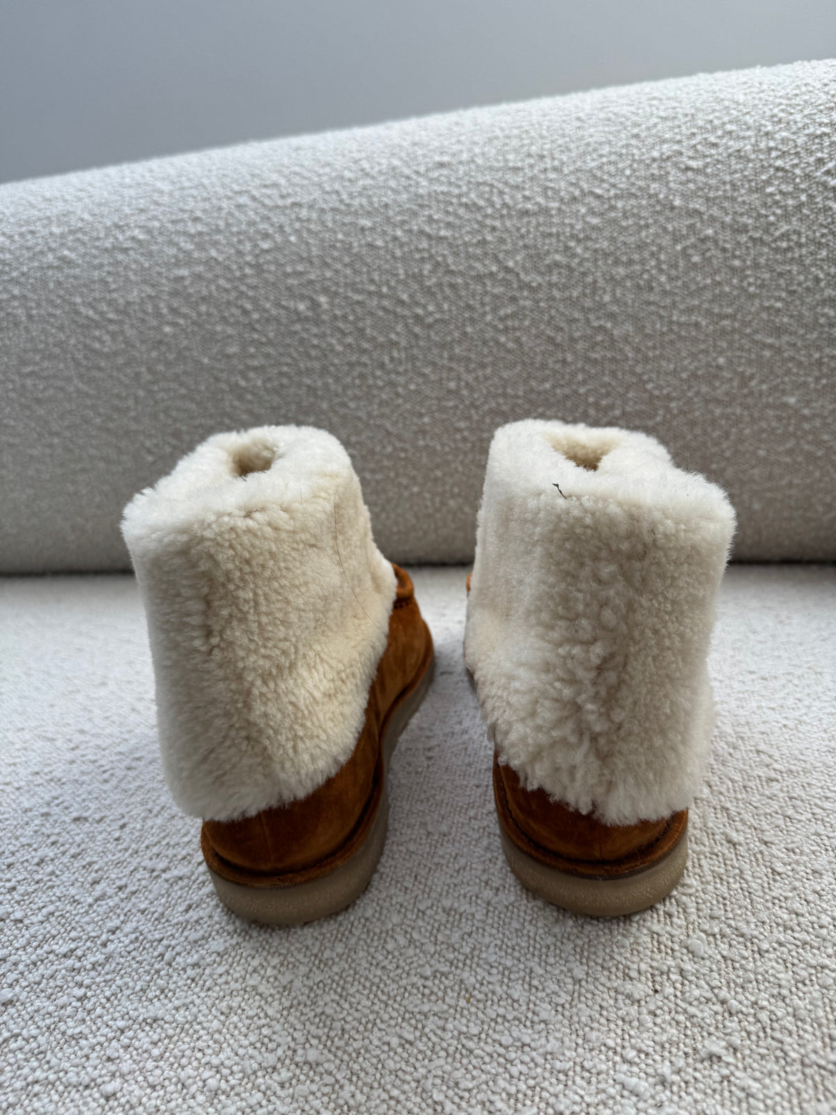 Chloé Jesse shearling-lined suede ankle boots - size 41
